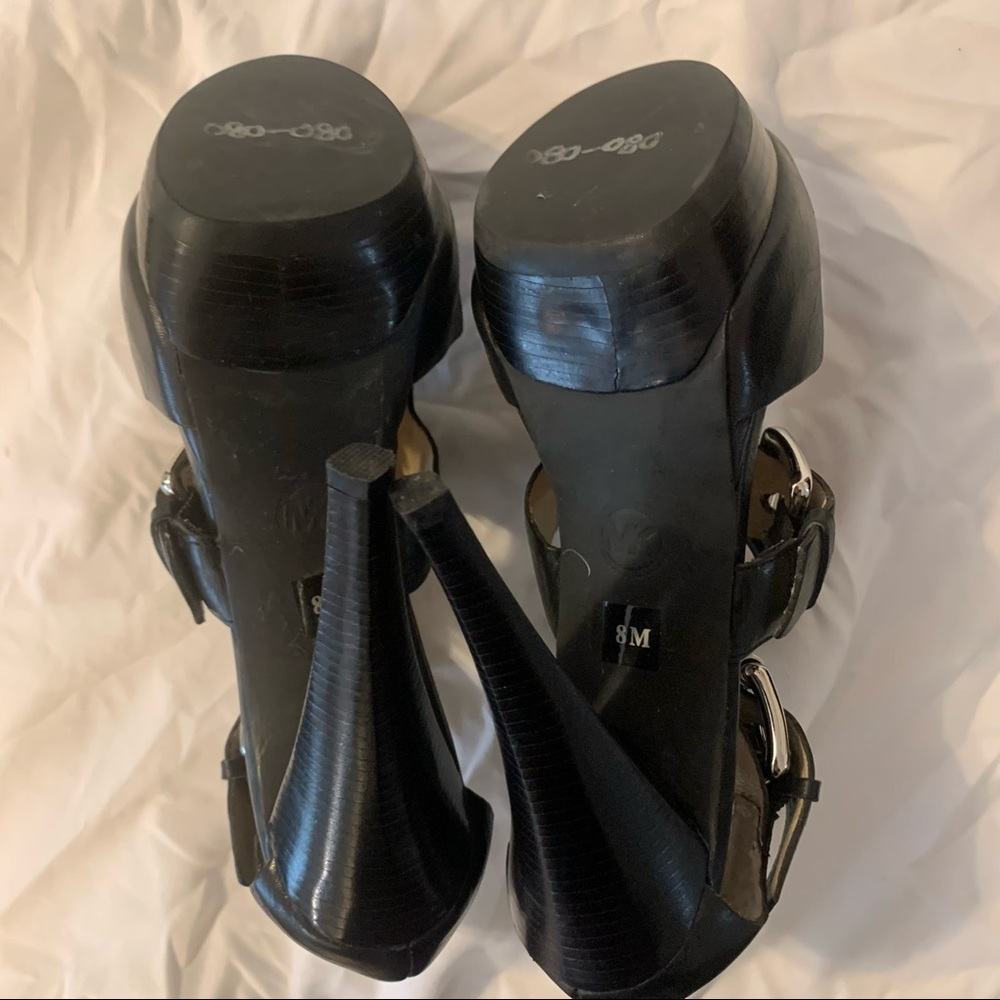 NWOT MICHAEL Michael Kors Downtown Leather Moto Bootie Sandals - Picture 5 of 5